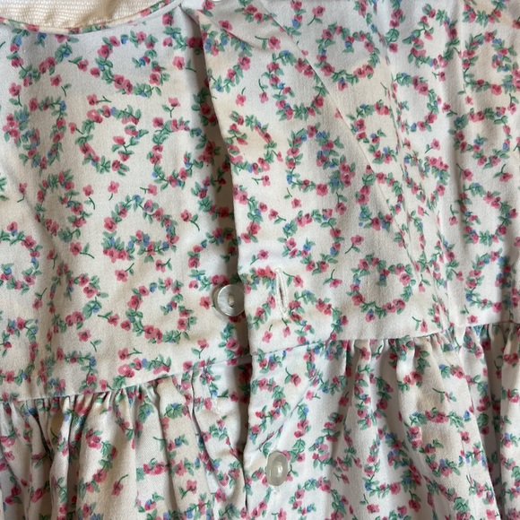 Carter’s Pink And White Smocked Heart Valentines Day Collared Dress - Picture 8 of 9